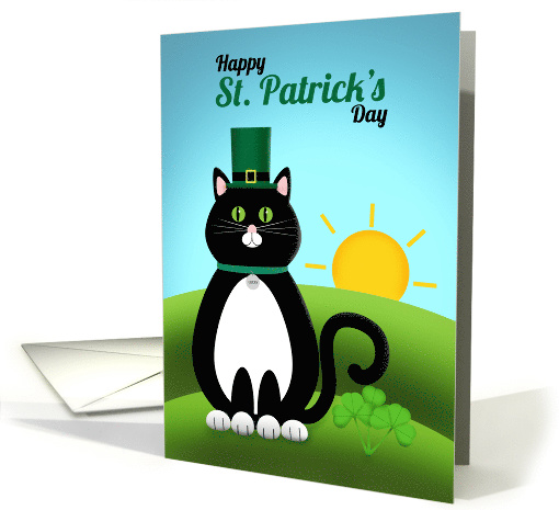 Happy St. Patrick's Day For Anyone Lucky Cat in Green Hat card