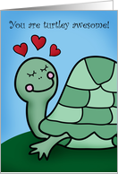 Happy Valentine’s Day For Anyone Cute Turtle card