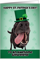 Happy St. Patrick’s Day Girlfriend Dog in Green Hat card