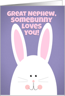 Happy Easter Great Nephew Somebunny Loves You card