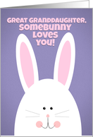 Happy Easter Great Granddaughter Somebunny Loves You card