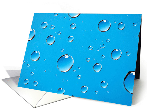Water Droplets Photograph Blank Inside card (1557338)