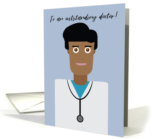 Happy Doctors' Day Smiling Male Illustration card (1559456)