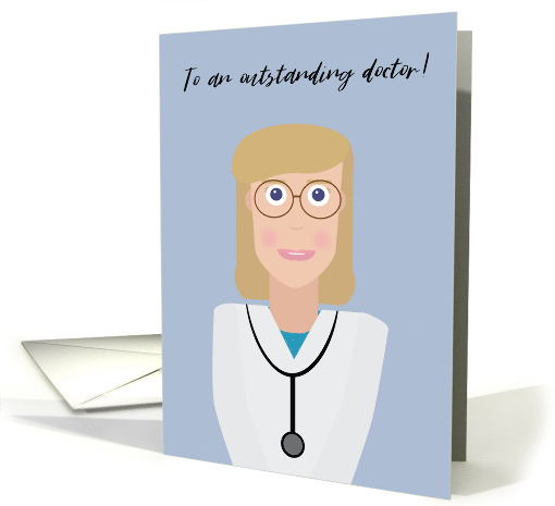Happy Doctors' Day Smiling Female Illustration card (1559458)
