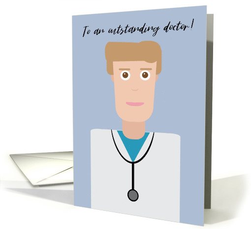 Happy Doctors' Day Male Doctor Illustration card (1559464)
