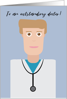 Happy Doctors’ Day Male Doctor Illustration card