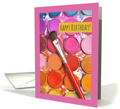 Happy Birthday to Anyone Watercolor Paints card (1560052)
