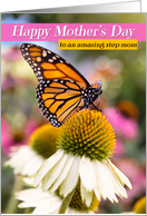 Happy Mother’s Day to Step Mom Beautiful Monarch Butterfly card