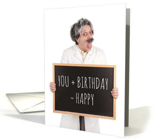 Happy Birthday For Anyone Genius Math Equation Humor card (1561608)