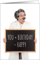 Happy Birthday For Anyone Genius Math Equation Humor card