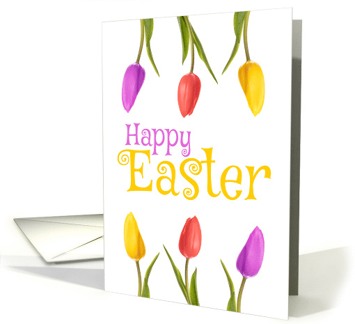 Happy Easter For Anyone Pretty Tulips card (1561724)