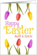 Happy Easter Aunt & Uncle Pretty Tulips card