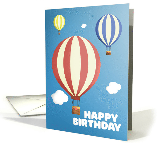 Happy Birthday For Anyone Hot Air Balloons card (1562536)