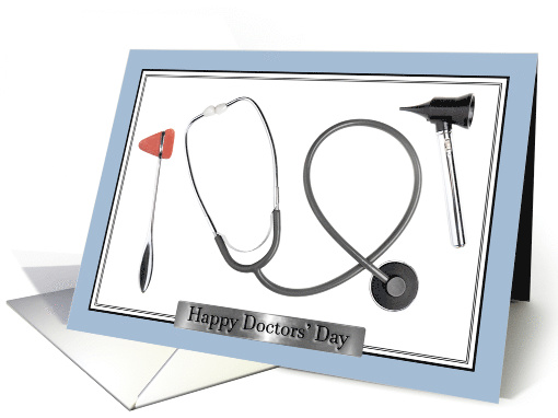 Happy Doctors' Day Medical Instruments card (1562814)