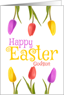 Happy Easter Godson Pretty Tulips card