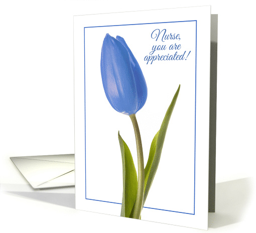 Happy Nurses Day Pretty Blue Tulip card (1565222)