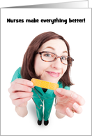 Happy Nurses Day Funny Nurse With Bandage Humor card