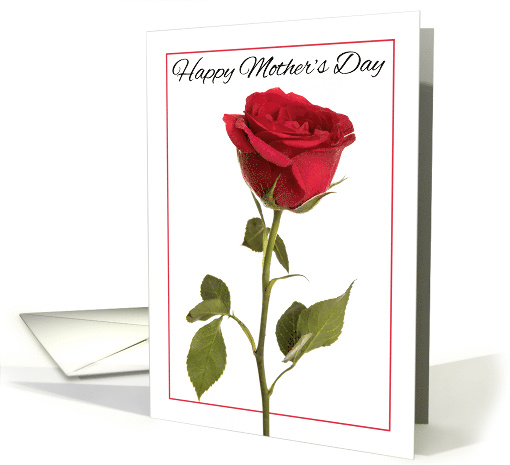 Happy Mother's Day Beautiful Red Rose card (1566438)