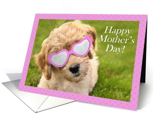 Happy Mother's Day Cute Goldendoodle Puppy card (1567248)