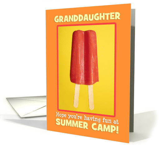 Summer Camp Granddaughter Letters From Home Ice Pop card (1572056)