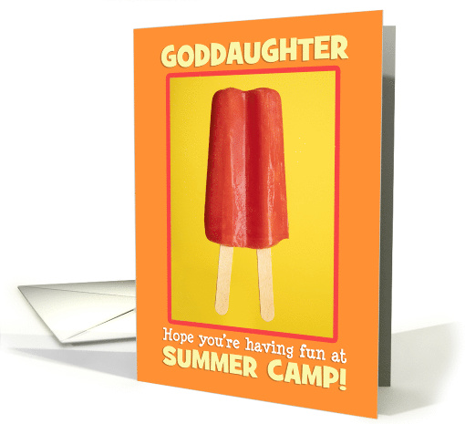Summer Camp Goddaughter Letters From Home Ice Pop card (1572080)