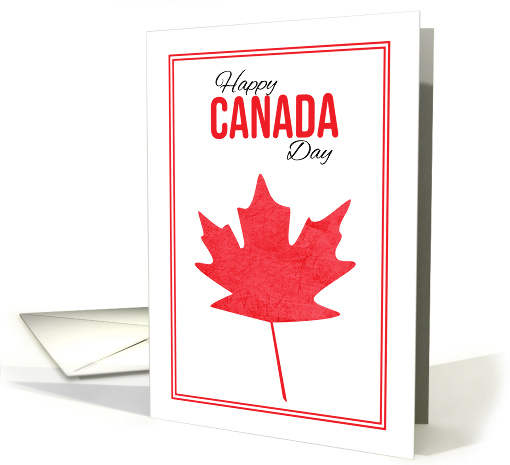 Happy Canada Day Red Maple Leaf card (1572606)