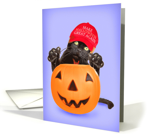 Happy Halloween Trump Cat Humor card (1577010)
