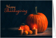 Happy Thanksgiving Pumpkin Still Life Painting card