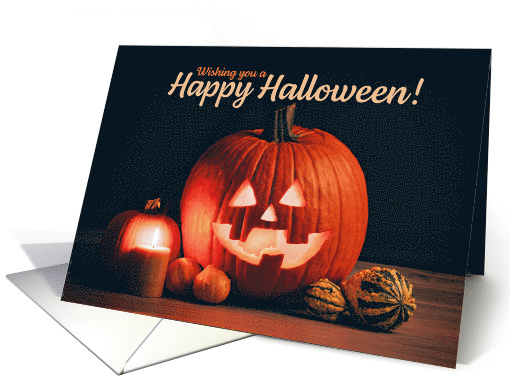 Happy Halloween For Anyone Jack o' Lantern Still Life Photograph card