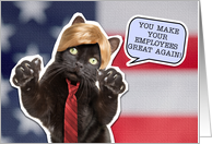 Happy Boss’s Day From All of Us Trump Cat Humor card