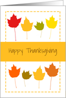 Happy Thanksgiving For Anyone Colorful Autumn Leaves card