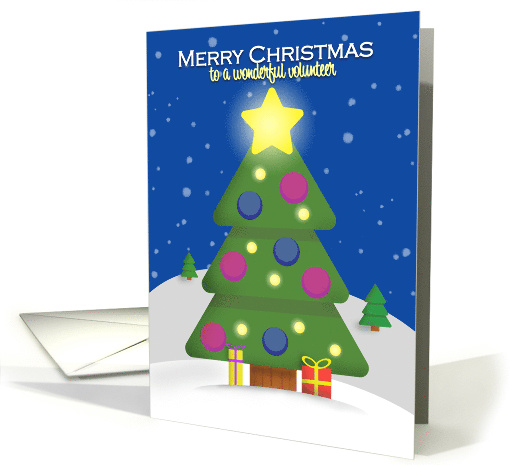 Merry Christmas Volunteer Christmas Tree Illustration card (1588920)
