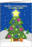 Merry Christmas Volunteer Christmas Tree Illustration card