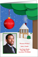 Happy Holidays From Real Estate Agent Custom Picture card