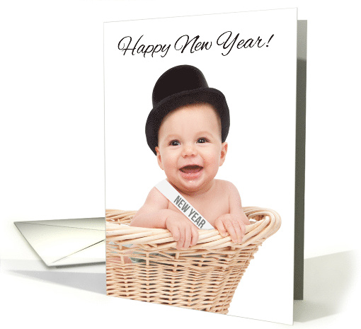 Happy New Year For Anyone Cute Smiling Baby card (1592378)