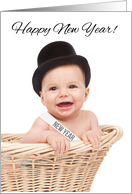Happy New Year For Anyone Cute Smiling Baby card