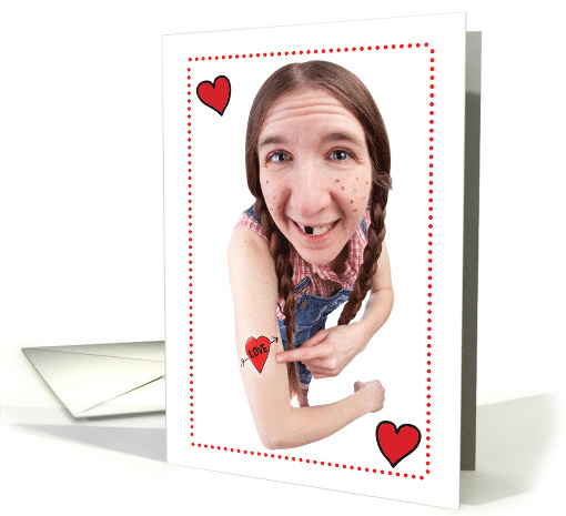 Happy Valentine's Day Redneck Tattoo Humor card (1594820)