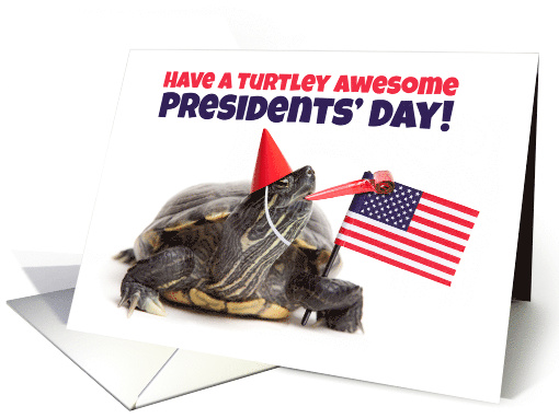 Happy Presidents' Day Turtle Humor Blank Inside card (1595556)
