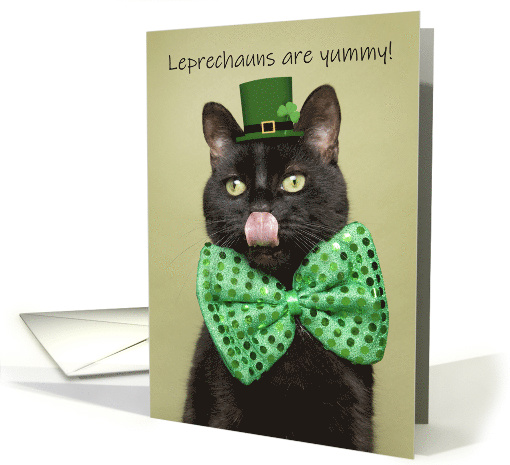 Happy St. Patrick's Day For Anyone Funny Black Cat... (1598358)