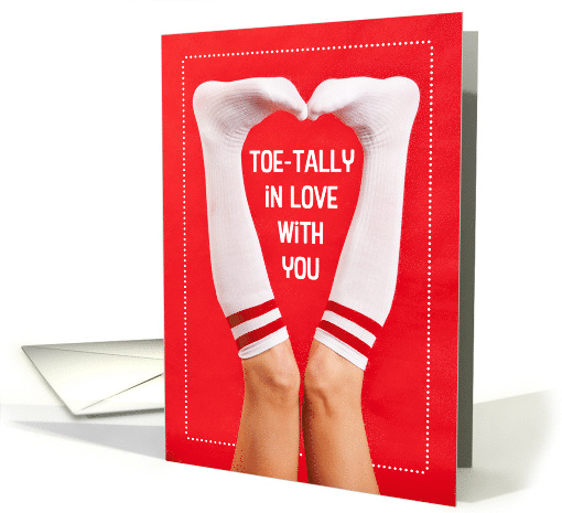 Happy Anniversary Spouse Funny Feet in Heart Shape Humor card