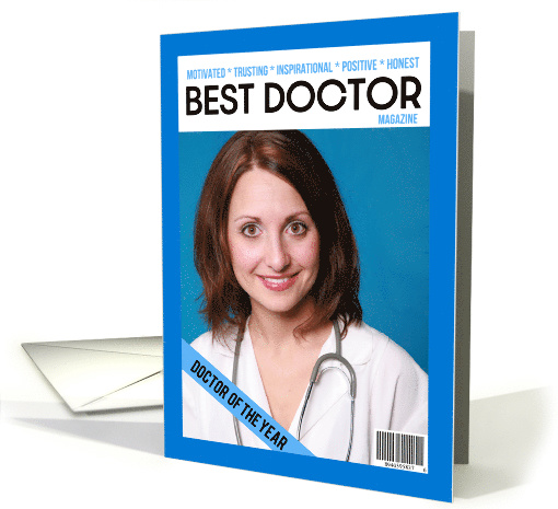 Happy Doctor's Day Custom Photo Magazine Cover card (1602110)