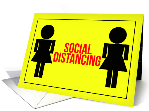 Social Distancing Coronavirus Women I Miss Hanging Out With You card