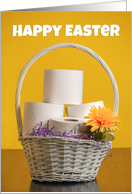 Happy Easter Basket of Toilet Paper Coronavirus Humor card