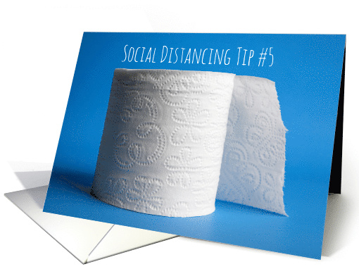 Thinking of You Toilet Paper Social Distancing Coronavirus Humor card
