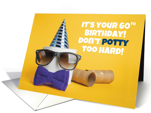 Happy 60th Birthday Toliet Paper Party Coronavirus Humor card