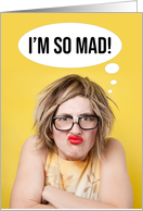 Miss You Funny Geeky Woman Coronavirus Social Distancing Humor card