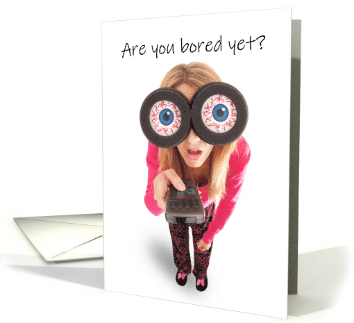 Bored Woman With Big Eyes Encouragement Coronavirus Humor card