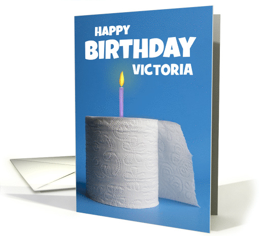 Happy Birthday Custom Name Toilet Paper Cake Coronavirus Humor card