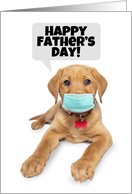 Happy Father’s Day Cute Puppy Coronavirus Social Distancing Humor card