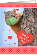 Happy Father’s Day Cute Squirrel Coronavirus Social Distancing Humor card